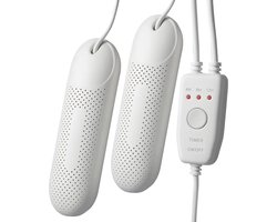 Nuvance Schoenendroger - Schoendroger met Timer - Schoenverfrisser - Droogfunctie - Shoedryer - Wit