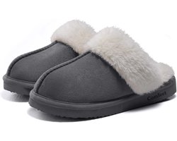 Pantoffels Dames - Sloffen - Maat 36/37 - Grijs - Anti-slip - Comfeet