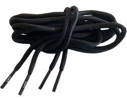 Schoenveter rond - zwart - 150cm lang x4mm breed