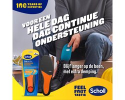 Scholl GelActiv Inlegzolen Professioneel - Zolen voor Werkschoenen en Laarzen - Small - Dempende Zooltjes Schoenen Maat 35,5 tot 40,5 - Zolen met GelWave Technologie - 1 Paar