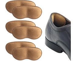 Shoeple Hielbeschermers - Heelpad Comfortmax (6 stuks) - Hielkussentjes voor Schoenen - Schoenverkleiner - Antislip Hielzool - Bruin