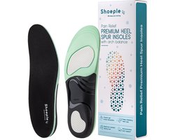 Shoeple Hielspoor Zooltjes - Premium Inlegzolen - Steunzolen Fasciitis Plantaris - Maat 42-44