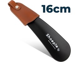 Shoeple Schoenlepel - 16cm Lang - RVS Duurzaam en extra sterk - Zwart