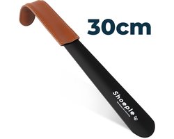Shoeple Schoenlepel - 30cm Lang - RVS Duurzaam en extra sterk - Zwart