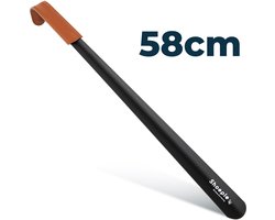 Shoeple Schoenlepel - 58cm Lang - RVS Duurzaam en extra sterk - Zwart