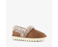 Skechers Cozy Up gevoerde dames pantoffels cognac - Maat 38 - Extra comfort - Memory Foam