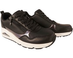 Skechers Sneaker 177873/ BLK Uno Metallic Sliders Zwart
