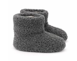 Texelse wollen sloffen hoog – Donker Grijs – Skéépe – dames en heren – 100% schapenwol – warme pantoffels – 43 / 44