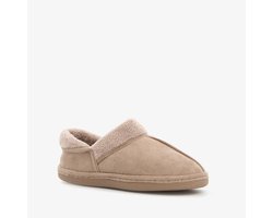 Thuis gevoerde dames pantoffels beige - Maat 38 - Sloffen