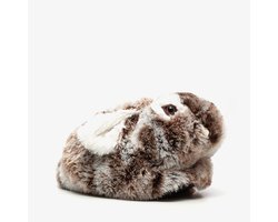 Thu!s dames konijnen pantoffel bruin - Maat 36 - Sloffen