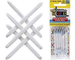 U-Lace Kiddos - Elastische Veters - Wit - Mix-N-Match Pack