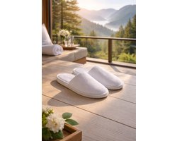 Umay Wellness Wegwerp Slippers – 10 Paar – Wit – Voor Hotel, Sauna & Spa