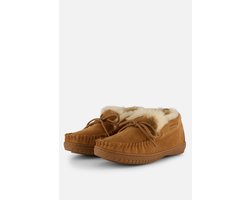 Warmbat Bunya Suede Dames Sloffen - Cognac