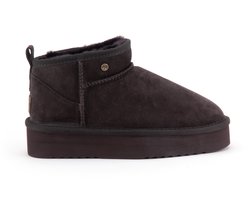 Warmbat Durack Suede Boot Plateau Dames Laarzen - Choco
