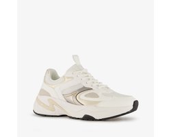 Blue Box dames dad sneakers wit goud - Maat 36 - Extra comfort - Memory Foam