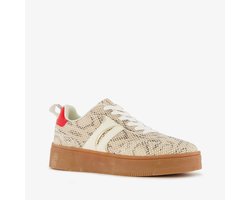 Blue Box dames sneakers met slangenprint - Bruin - Uitneembare zool - Maat 39