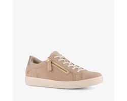 ECCO Classic suede dames sneakers beige - Maat 39 - Echt leer - Uitneembare zool