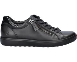 Ecco Soft 7 dames sneaker - Zwart zwart - Maat 42