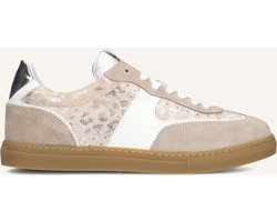 Floris Van Bommel Sfw-10096 Minni Sneakers Dames - Leren Sneaker - Beige - Maat 37