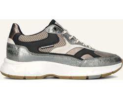Floris Van Bommel Sfw-10133 Daysi Sneakers - Leer - Dames - Zilverkleurig - Maat 38