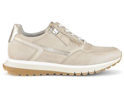 Gabor Sneaker Beige Suede Veter Rits H 86.378.33