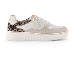 Gabor Sneaker Wit/Panter Combi Wijdte K 86.408.61
