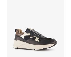 Hush Puppies leren dames sneakers zwart goud - Maat 41 - Uitneembare zool