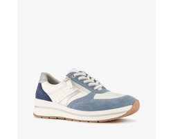 Hush Puppies suede dames sneakers blauw - Maat 41 - Echt leer - Uitneembare zool