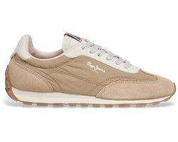 Pepe Jeans Jane Subtiele beige sportschoenen