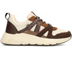 POSH by Poelman Carocel Dames Sneakers - Donker bruin