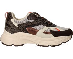 POSH by Poelman Sneakers - Dames - Bruin - Maat:41