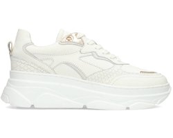 PS Poelman JANA Dames Sneakers - Wit met combinatie