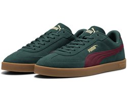 PUMA Puma Club II Era Suede Unisex Sneakers - Green Terrain-Ruby Shimmer