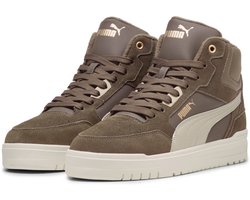 PUMA Shuffle Downtown Mid WTR Unisex Sneakers - Flat Bronze-Desert Dust-PUMA Gold