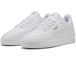 PUMA Shuffle Downtown Unisex Sneakers - PUMA White-PUMA White-PUMA Gold
