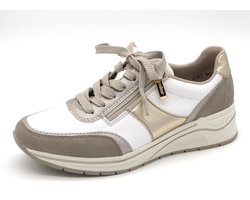 Rieker Dames Sneaker - N9504-80 Wit/Combi - Wijdte H - Maat 39