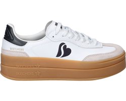 Skechers Academy Hi dames sneaker - Wit zwart - Maat 38