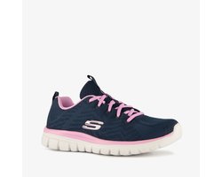 Skechers Graceful Get Connected dames sneakers blauw - Maat 41 - Extra comfort - Memory Foam