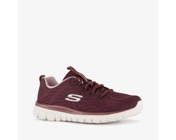 Skechers Graceful Get Connected dames sneakers bordeauxrood - Maat 41 - Extra comfort - Memory Foam