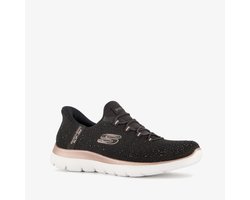 Skechers Slip-ins: Summits - Brilliant Shine dames sneakers - Zwart - Extra comfort - Memory Foam - Maat 38