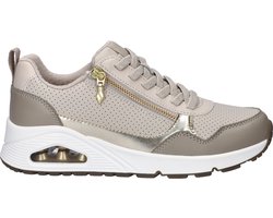 Skechers Uno- Metallic Sliders Dames Sneakers - Beige