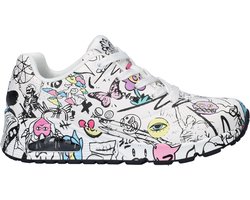 Skechers Uno Process Sketch dames sneaker - Wit multi - Maat 37