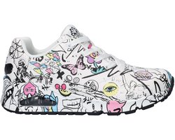 Skechers Uno Process Sketch dames sneaker - Wit multi - Maat 39