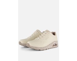 Skechers Uno - Safari Time Dames Sneakers - Wit
