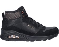 Skechers Uno - Stacre Shine Dames Sneakers - Zwart