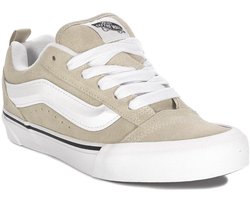 VANS Knu Skool Sportschoenen - Frans Eiken Leer Beige - Unisex Sneakers Maat 38