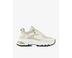 VIA VAI Liz Leighton Sneakers Dames - Leer,Suède - Beige - Maat 40