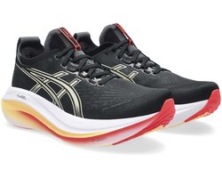 Asics Gel Nimbus 27 Hardloopschoenen - Maat 42.5 - Zwart/Oranje