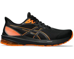 Asics GT-1000 12 GTX - Heren Hardloopschoen/Sneaker -Zwart/Oranje - Maat 46.5