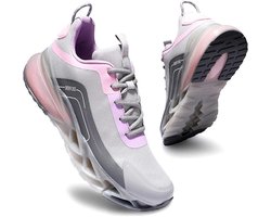 Dames Hardloopschoenen - Sneakers met Ademend Bovenwerk - Antislip Rubberen Zool - Lichtgewicht en Comfortabel - Vetersluiting - Geschikt voor Sport, Wandelen, Reizen en Outdoor Activiteiten